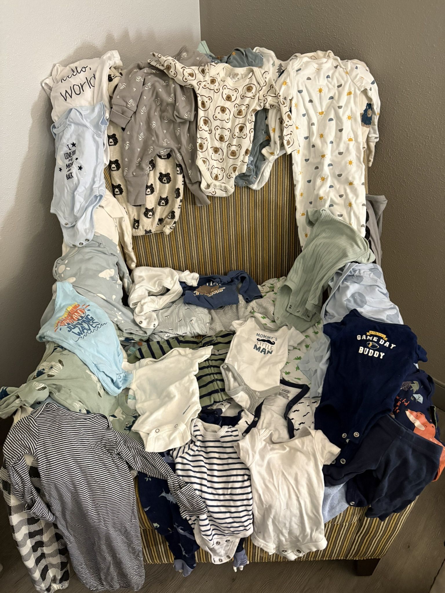 Newborn Baby Boy Clothes, Bottles, Shampoo