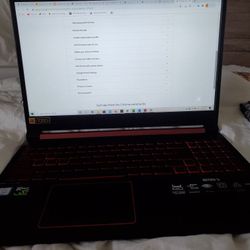 Acer nitro 15.6 laptop intel core is 8GB memory