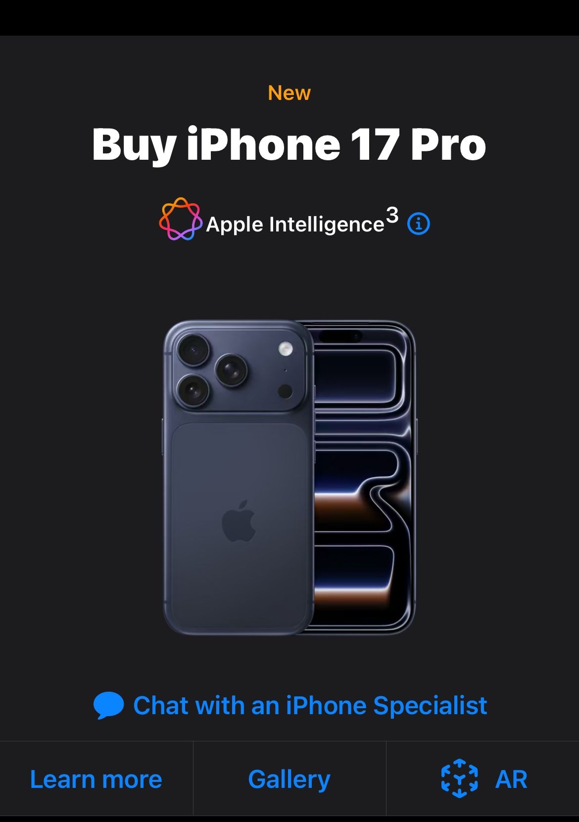 iPhone 17 Pro – Deep Blue, 256GB (Unlocked) – Brand New Sealed