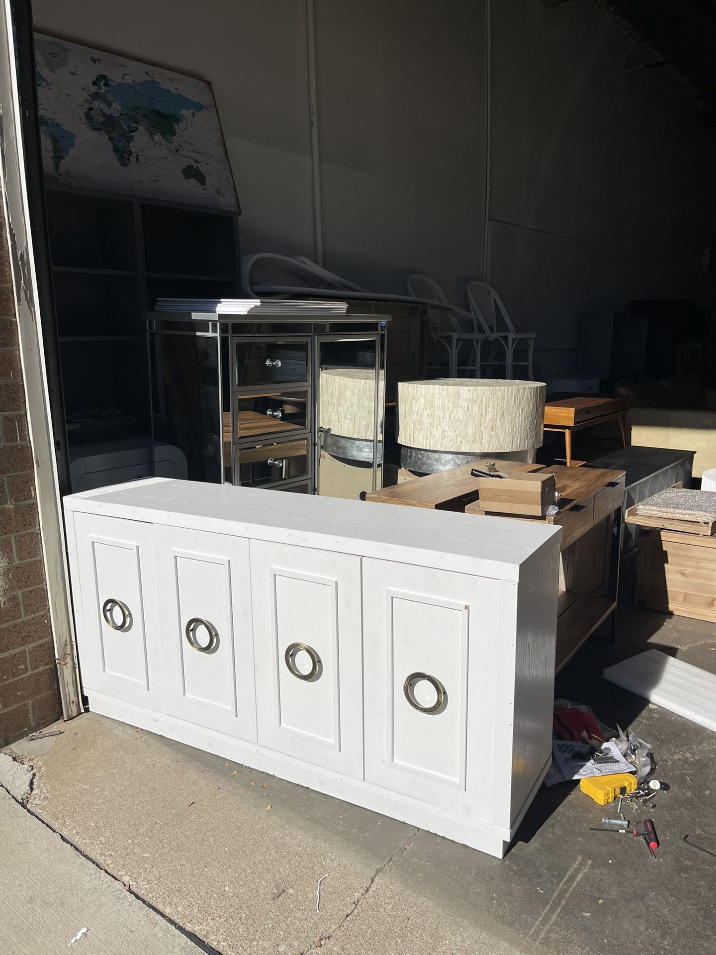 Twin Star Home 64" Buffet Sideboard, White