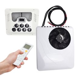 13500 BTU Truck Cab Air Conditioner for RVs, 12 V Mini-Split Electric Heat & Cool Rooftop AC Unit for Semi Trucks Bus Caravan Trailer