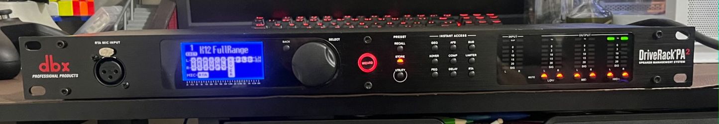 Dbx driverack pa2 speaker management system