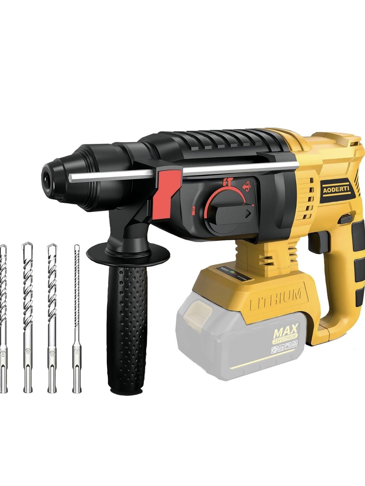 Aoderti Cordless Rotary Hammer Drill for Dewalt 20V MAX Battery
