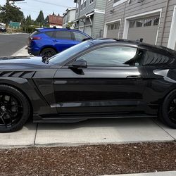 Mustang GTD Fenders carbon fiber, GT500 Bumper with APR splitter, GT Hood