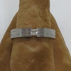 CZ Cubic Zirconia Pressure Set Ring sz 9 Father Men's Men Father's Day Jewelry
