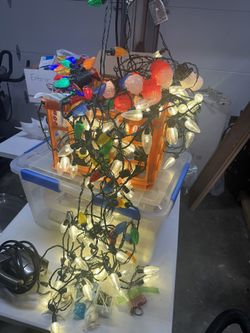 Over 200 Feet Of Outdoor Christmas Lights.