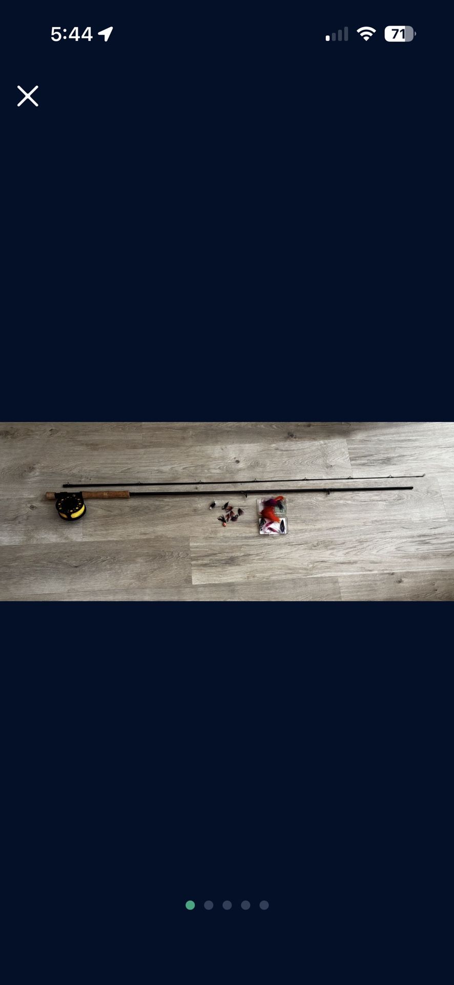 Fly Fishing Setup, Cortland 8/9wt Rod, Redington Reel, Flies and Case