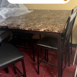 Furniture table with four chair