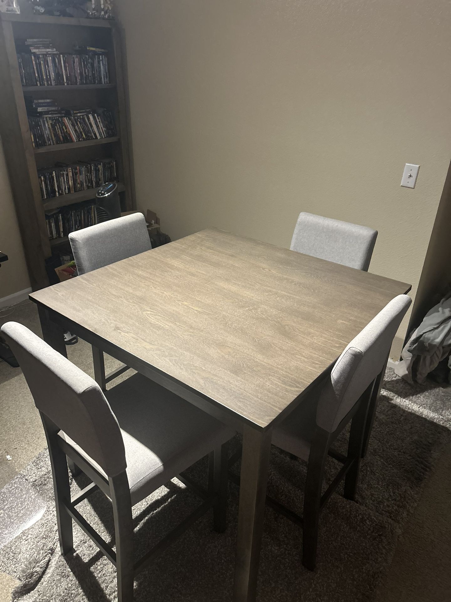 High Dining Table With 4 Chairs