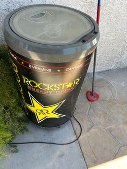 Rock star energy drink refrigerator cooler used
