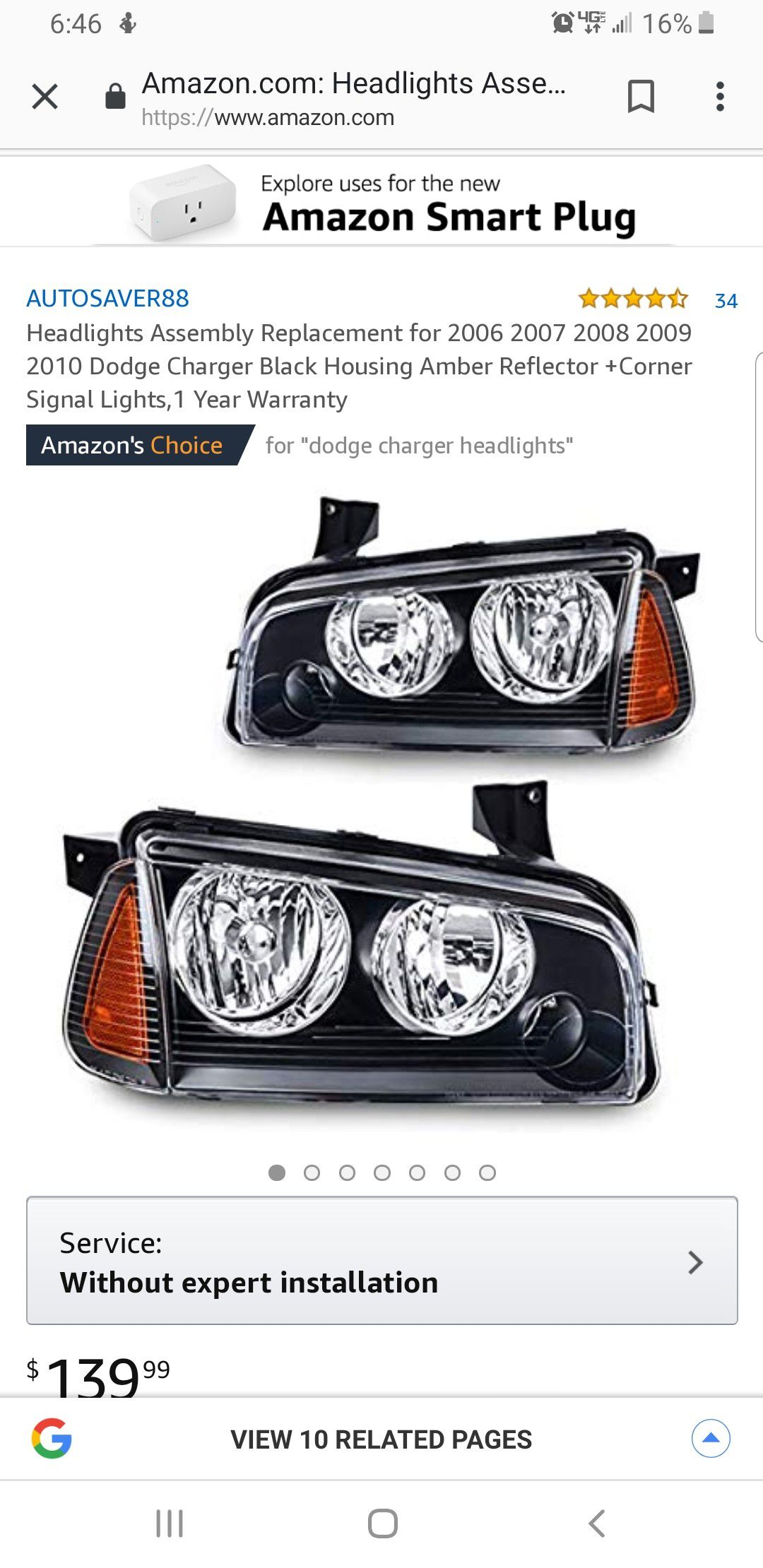 Dodge charger headlights
