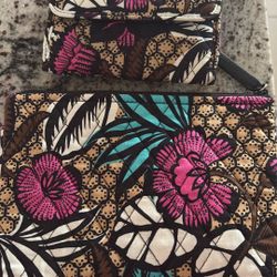 Vera Bradley Lady Wallet And Cosmetics Bag 