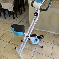 Xspec Foldable Stationary Upright Exercise Workout Indoor Cycling Bike,