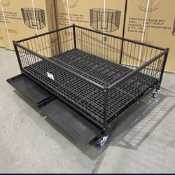  ✅ New Heavy duty Comfy Kennel Crate Cage W/ Trays & Casters 🐶Dimensions in pictures 🐶🐶