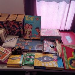Huge Vintage Lot 1950s Board Games $40 For ALL