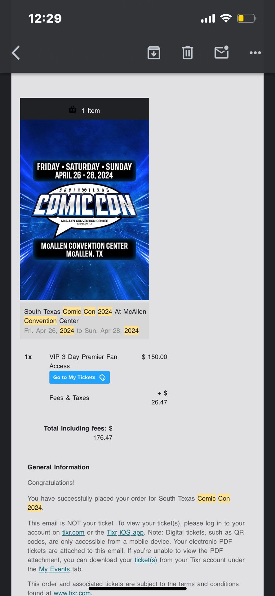 2024 Vip Comic Con Ticket 