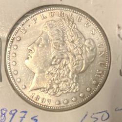 1897 S Morgan Silver Dollar 