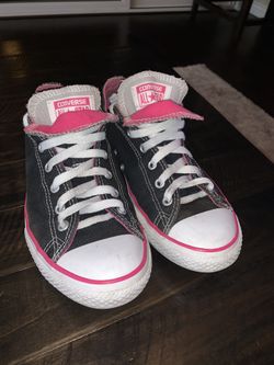 Girls black converse