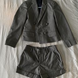 Custom-designed blazer and short set