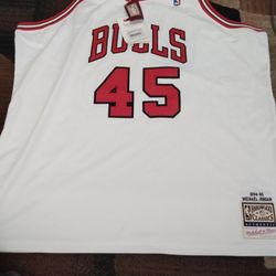 MICHAEL JORDAN #45 MITCHELL & NESS 1994-95 THROWBACK HOME BULLS JERSEY 4xl 