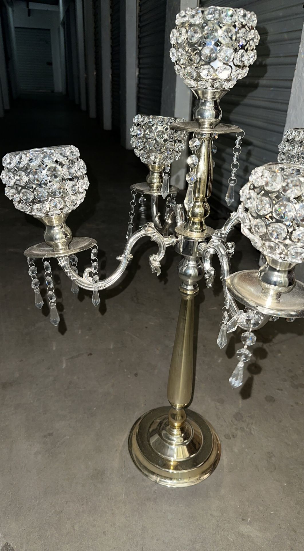 Wedding center piece Chandelier Candle Holder Crystal