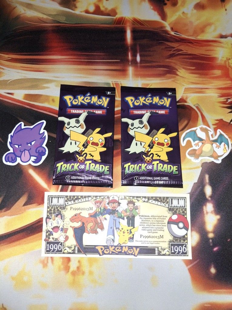 ANIME POKEMON 2023 TRICK OR TRADE TCG LOT...SEALED...ADULT OWNED AND KEPT IN A SMOKE FREE HOME...YOU GET ALL FOR $5
