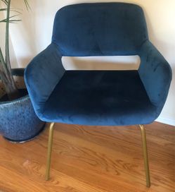 Blue Velvet Chair