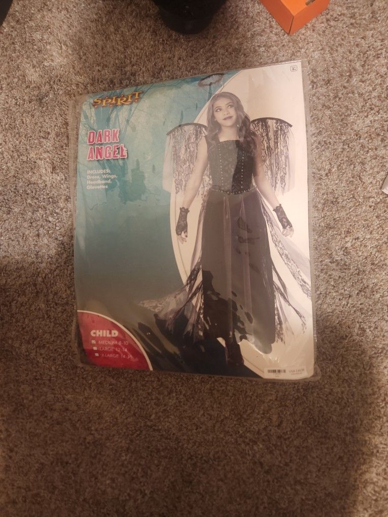 Spirit Halloween Dark Angel Costume Child Size M 8-10