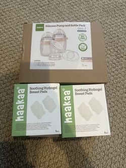 Brand New Haakaa Silicone Pump/pottle Pack & Hydrogel Breast Pads