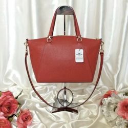 Coach Prairie Chain Satchel Handbag  Leather