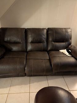 Brown Leather Couch