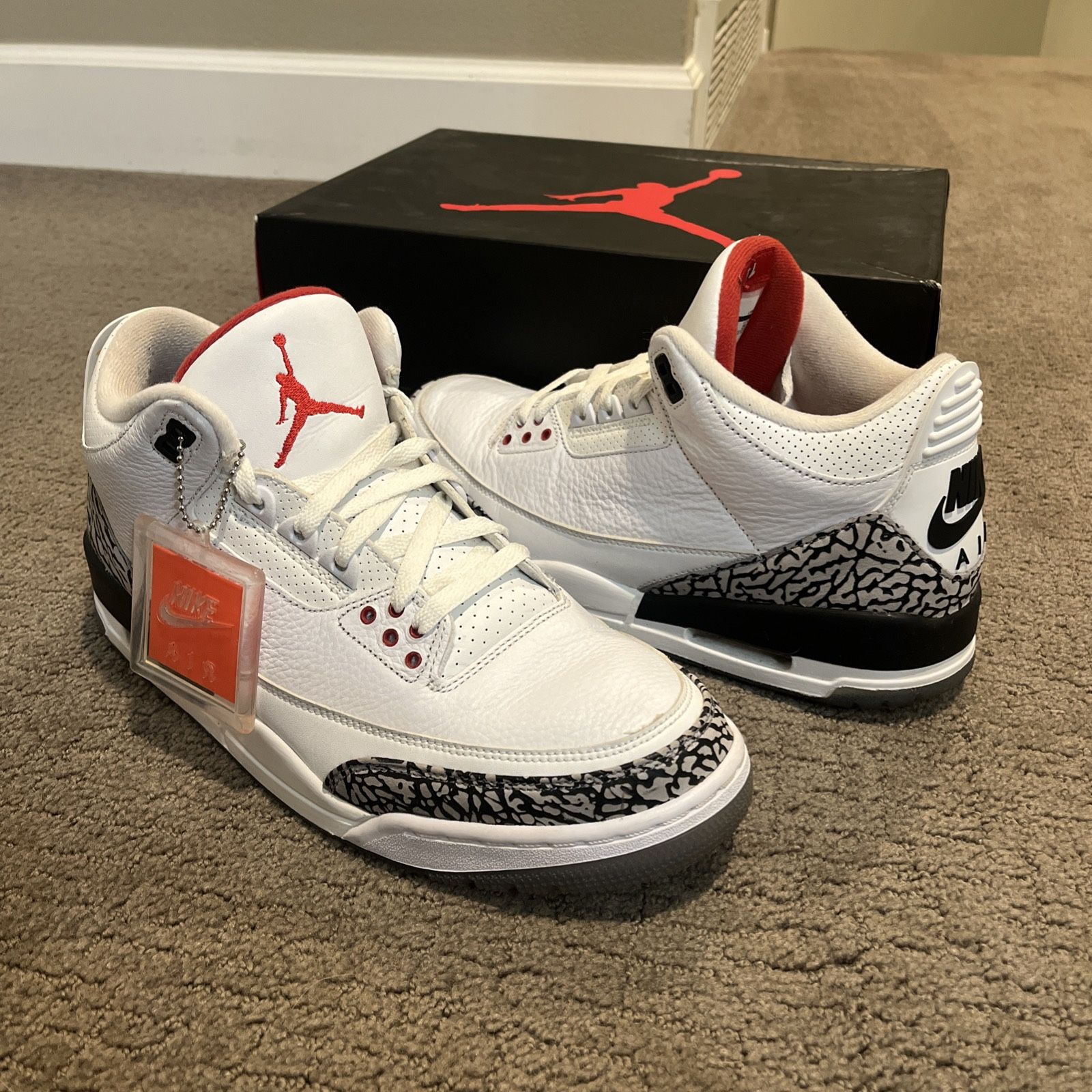 2018 Air Jordan 3 White Cement 3 Free Throw Line NRG Size 11x