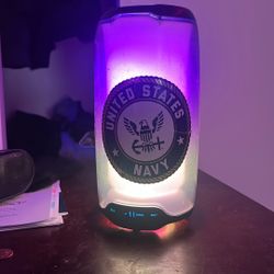 Good size speaker! changes colors it’s loud! And has 2 mics to sing ,perfect speaker for outgoing , hanging out.