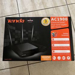 New In Box TENDS Dual Band GiBi WiFi Router AC1900 AC18