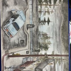 Watercolor Hand Painted Silent Hill 2 Painting 