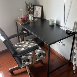 Office desk and chair