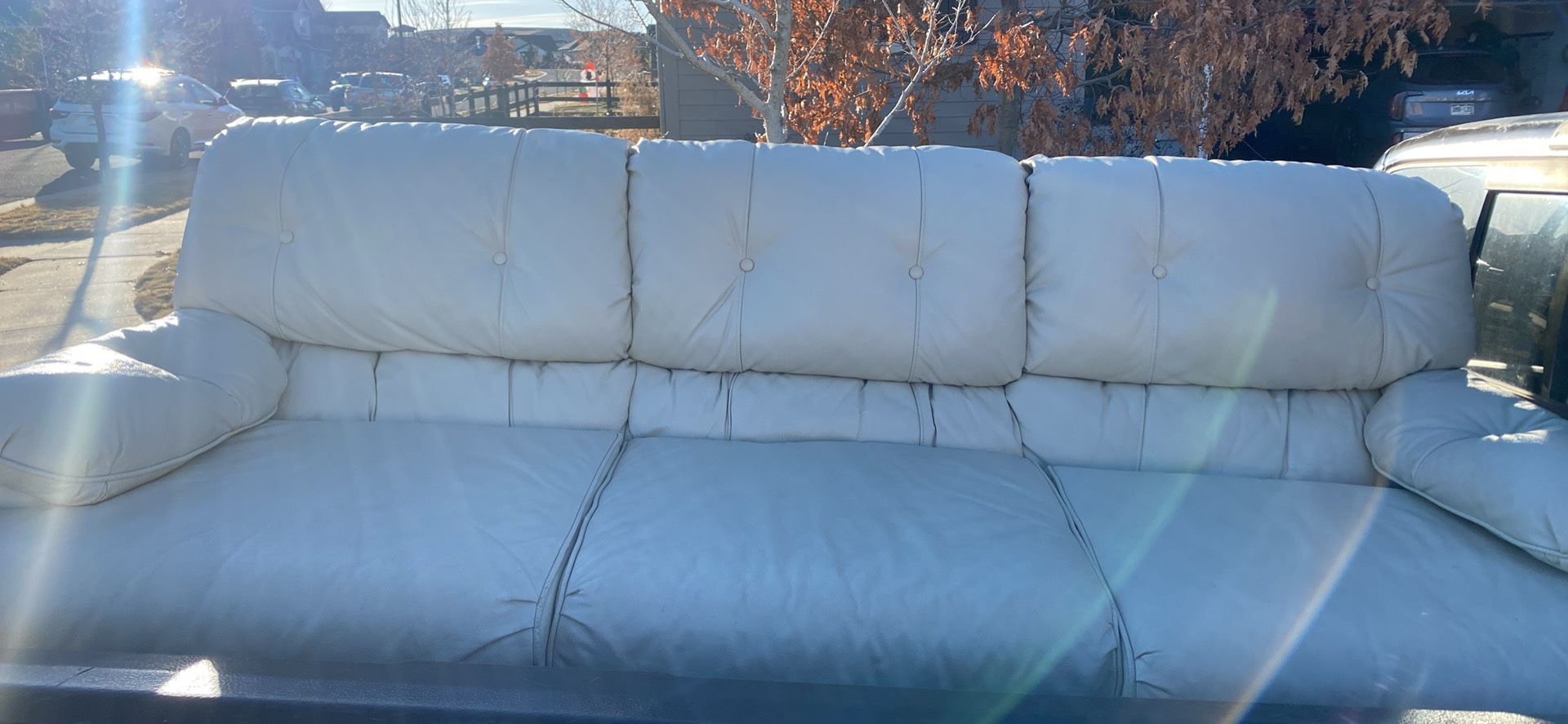 White Leather couch