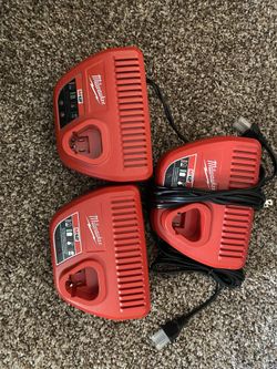 Milwaukee M12 Battery Chargers (3)