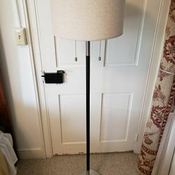 Silver and Black Floor Lamp