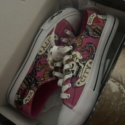 Ed Hardy Pink Converse