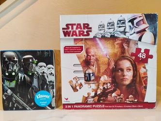 NEW UNOPENED ~ STAR WARS PUZZLE + STAR WARS KLEENEX TISSUES