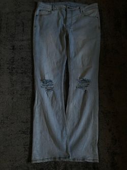Light Wash Distressed Flare Jeans Ksubi size 38 runs like a 36
