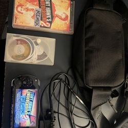 PSP with Games And Case