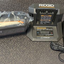 Brand New Rigid Tools 18V Battery and Charger 