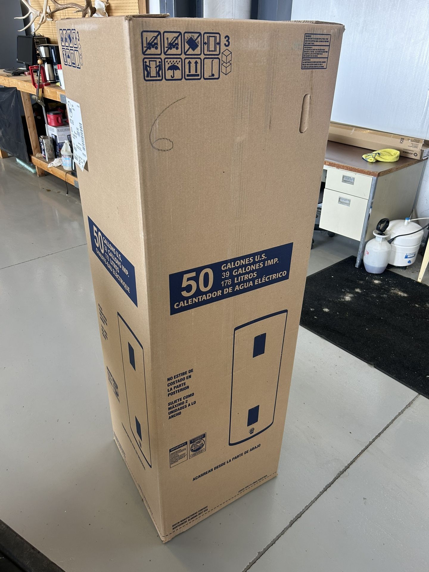 50 Gallon Electric Water Heater In The Box