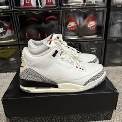 2022 White Cement 3s Size 9 Men’s 9/10 Condition 