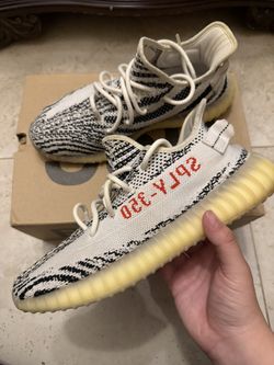 Size 9.5 Men’s - adidas Yeezy Boost 350 V2 Low Zebra CLEAN OG ALL 