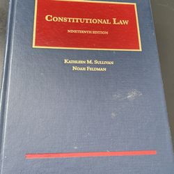 Constitutional Law 19th Edition Sullivan Hard Cover
