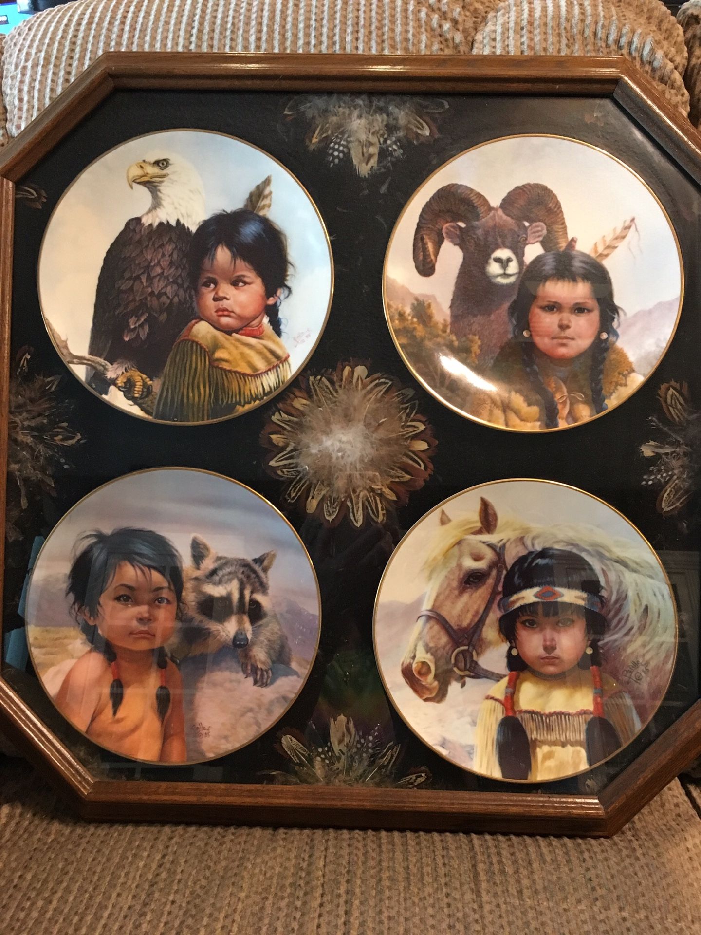 Perrillo Indian plates and frame