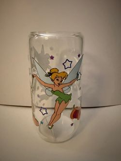 Disney Tinker Bell Glass Drinking Cup